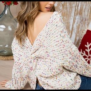 Confetti Crossback Sweater